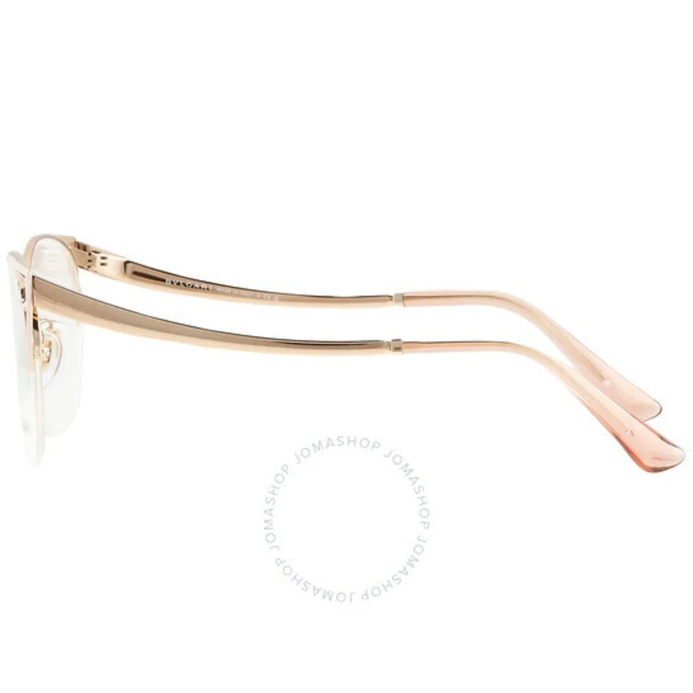 NWT Bvlgari BV2243 Pink Gold Semi-Rimless 53mm Eyeglasses